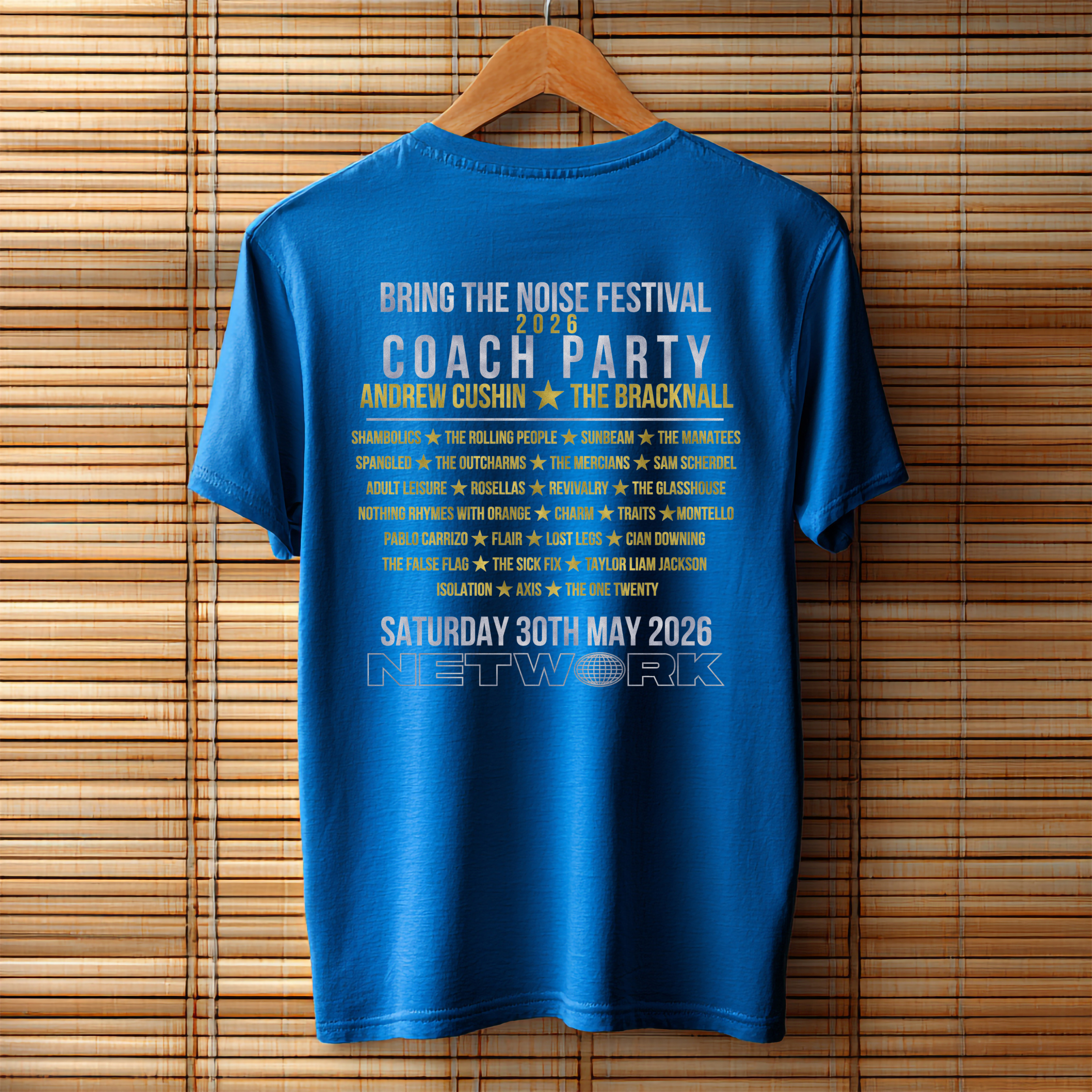 Bring the Noise 2026 T-Shirt – Sapphire Blue