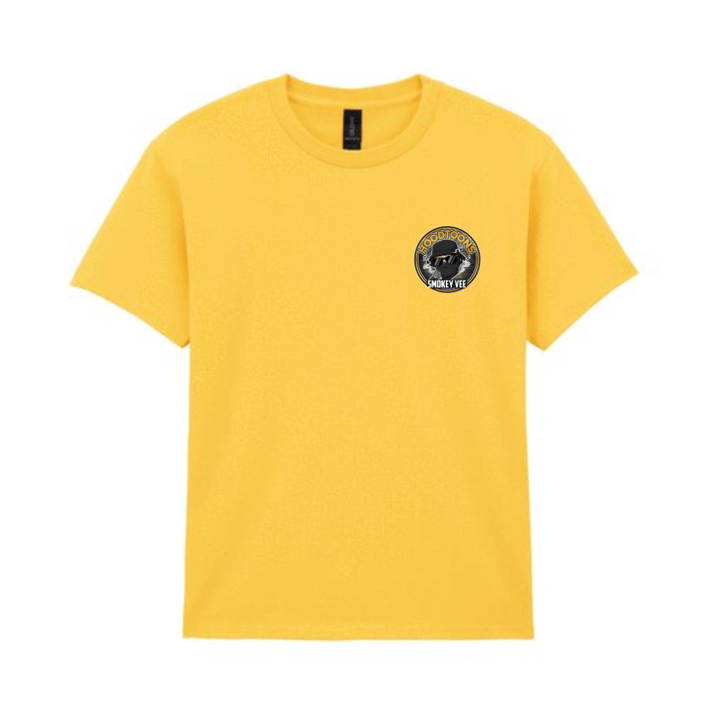 Adults Premium Hoodtoons Tee Yellow – Breast Logo
